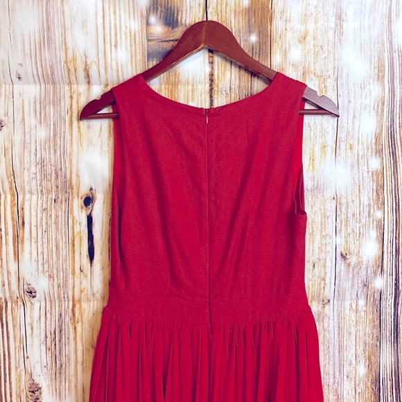 Anthropologie | Sunday in BrooklynnRed Maxi Pleated Dress 4 - Picture 5 of 5